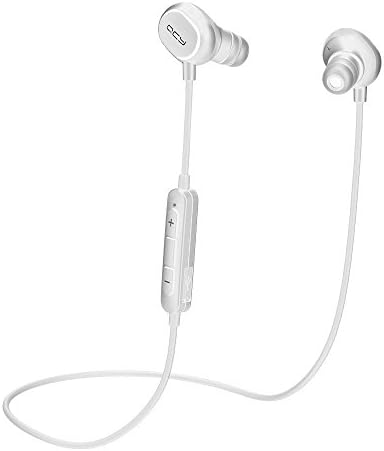Bluetooth Headphones, VICKMALL Qy Wireless Headphones Sport Stereo Earphones with Mic (Lightweight,V4.1,CVC 6.0 Noise Cancelling, Sweatproof, IPX4) For iPhone 6/6s,7/7s, iPhone, iPad, iPod, Samsung, HTC, Smart Phone (White)