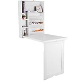 【Hochwertige Spanplatte】Der Wandklapptisch besteht aus hochwertigem Holzmaterial mit feiner Oberflächenbehandlung, was robust und strapazierfähig ist. Mit der speiziellen Beschichtung ist der Wandtisch glatt, langlebig und modisch.
