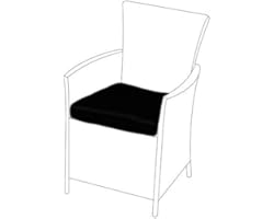 Gardenista® | Garden Replacement Seat Cushion for Garden Rattan Chair Outdoor Patio Furniture (2Pcs, Black)