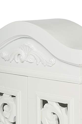 Kommode Schrank Wandschrank weiß antik Holz Neu Wandregal Küchenregal - 3