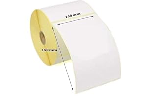 RHINO GADGET 10 rollos de etiquetas térmicas directas, (5000 etiquetas) blancas 10 cm x 15 cm, para impresora Zebra GK420D, GX420D y GK420T