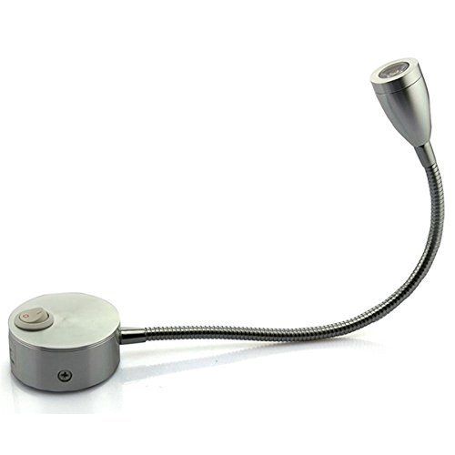 Pixnor Lectura de LED de 360 Grados luz lámpara de Noche con Interruptor (Blanca cálida)