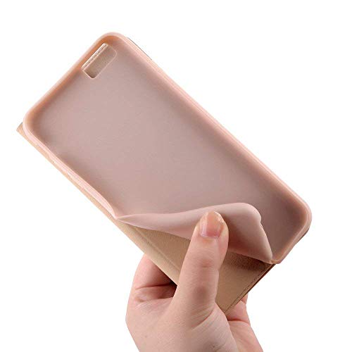 Funda inteligente con ventana y barra de botones Nouske para iPhone 6 y 6S de 4 7 pulgadas de Apple Oro rosa