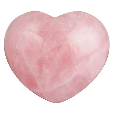 Nupuyai Rose Quartz Heart Palm Worry Stone for Chakra Reiki, Healing Crystal Love Stone for Home Decoration 45mm