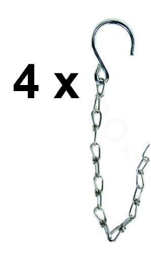 4x Sicherungskettchen verzinkt - Sicherungskette Platte