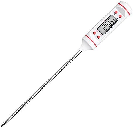 Digital Meat Thermometer,Diaoaokiss Food Thermometer Cooking Probe Thermometer for Barbecue,Meat ,Milk,Baking(White)