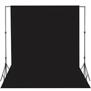 Boltove 6x9 Ft. Black Screen Backdrop Background Curtain Rod Pocket for Photography, Photoshoot, Product Photography,, Live Streaming, Zoom Meetings, VFX Editing, YouTube Video, FB Short Video, Instagram Reels