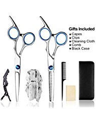 Apriller Professional Haarschere Friseurschere/Scheren Set Kit – (17 cm geschmiedet) 1 x regelmäßige Haarscheren + Ausdünnung Schere + 1 x Kamm + 1 x premiumen schwarzen Tragetasche