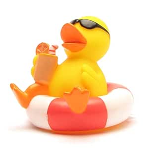 Badeente im Schwimmreif I Quietscheente I Duckshop I L: 8 cmI Spielzeug für  Babies und Kinder I Badespielzeug für die Badewanne : Amazon.de: Spielzeug