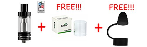 Preisvergleich Produktbild 100% ORIGINAL - AUTHENTISCH Eleaf Melo 3 Clearomizer tank 4 ml SCHWARZ + 1 FREI ersatzglas & 1Staubschutz (daher 2 ersatzglas insgesamt) - Sicherheitscode nachprüfbar auf der Website ELEAF