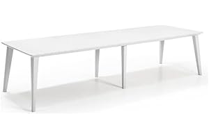 Keter Tavolo Lima Lungo 320 Cm, Tavolo da Giardino Adatto A 12 Persone, Bianco