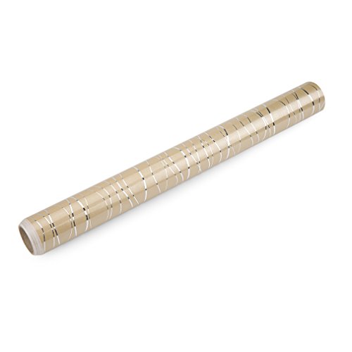 KINLO® Folie Möbel Gelb Folie Küche 500x61cm TOP Qualität Dekofolie mit Linie Küchenschrankfolie Anti-Schimmel Möbelfolie aus Hochwertigem PVC folie selbstklebend Umweltschutz Tapete folie wanddeko 2 Jahren Garantie - 8