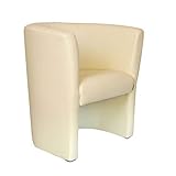 6 cm PU-Schaum und Vlies FORTISLINE TOP Sessel Clubsessel Loungesessel Cocktailsessel Kunstleder Beige W042 28