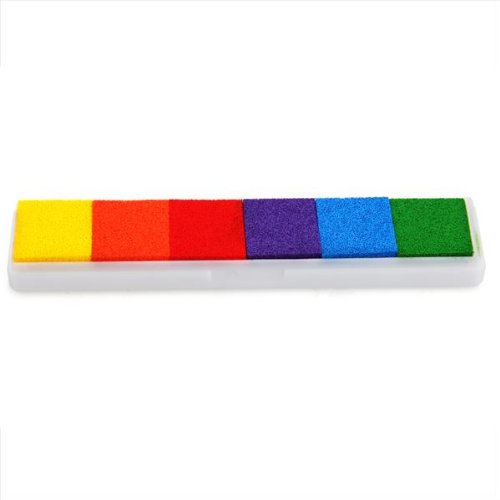 Almohadilla Tinta para Sello Tamp  n 6 Colores Oscuro para Ni  os No T  xico