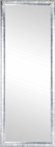 Spiegelprofi, Spiegel, Wandspiegel, Rahmenspiegel, Nut als Aufhängung, altsilber, 60x160 cm