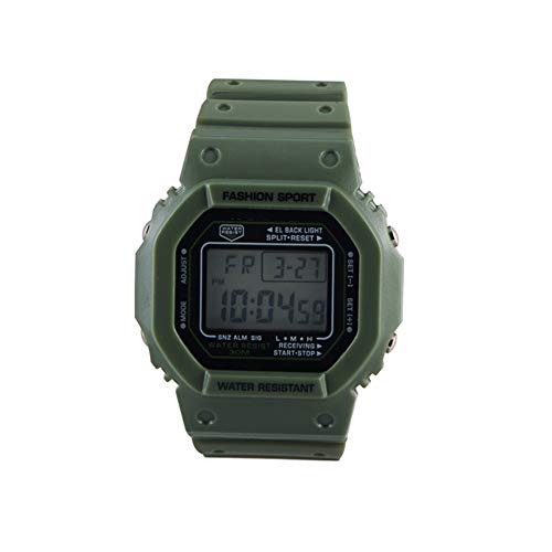 Preisvergleich Produktbild WATCH13579 Intelligente Uhr für Kinder, wasserdichter Digitaluhr-Wecker im Freien / Stoppuhr-Sportuhr / LED-Leuchten, geeignet für Jugendliche,Green
