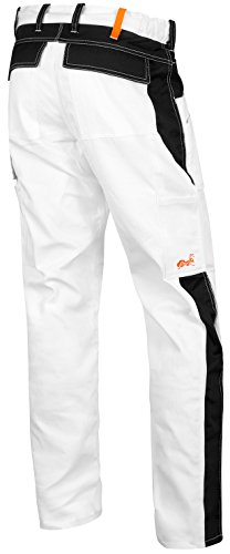 KERMEN – Maler-hose Stuckateur Putzer Arbeits-hose Weiß mit Kniepolstertaschen – made in EU – 100% BW 260 gm . - 3