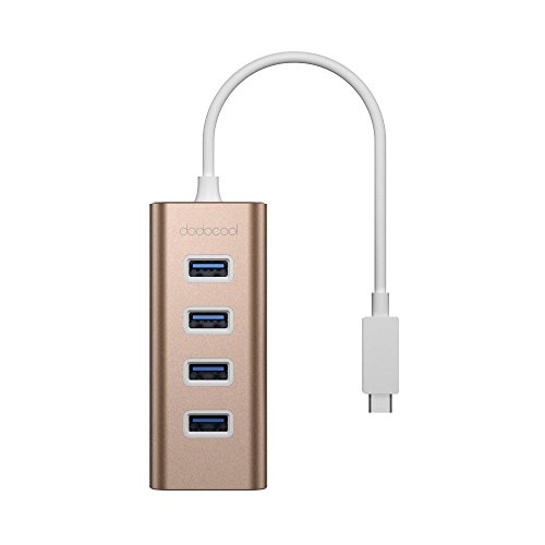 dodocool USB Typ C auf 4 Port USB 3.0 Hub Adapter mit USB C Female Charging Port Power Delivery PD für neue MacBook/MacBook Pro - 5