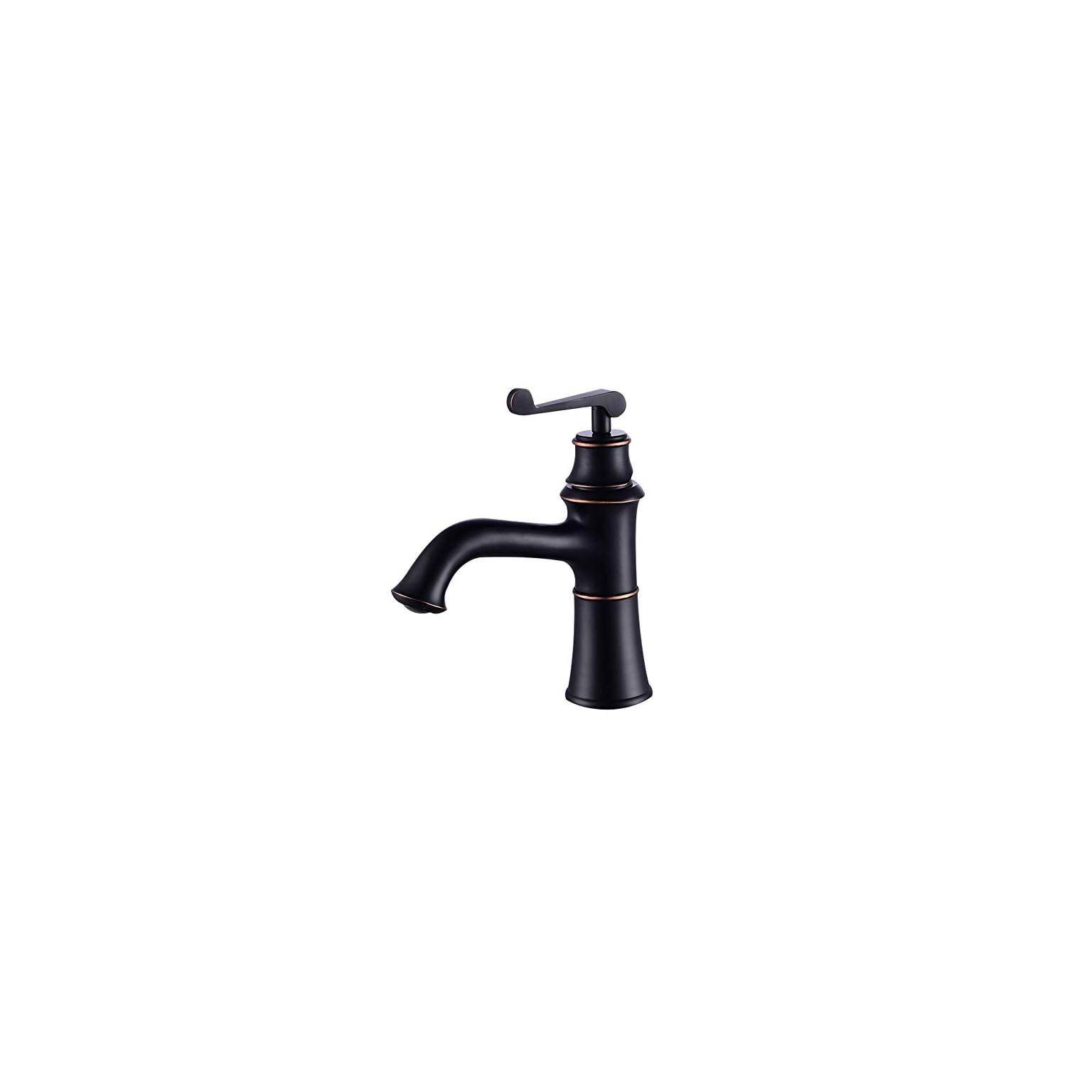 Retro Negro Mezclador de lavabo Sola palanca Grifo de baño Lavabo