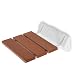 Produktbild Duschsitz Holz Duschklappsitz Klappsitz Dusche Wandsitz 130 kg weiß
