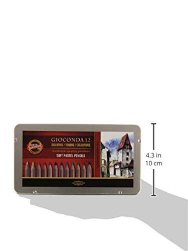 Pastellstifte 12er Set Gioconda Pastellkreiden Stifte Metallbox Zeichenset von KOH-I-NOOR - 3