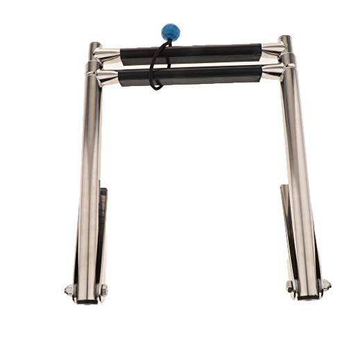 Preisvergleich Produktbild Unbekannt gazechimp 2 Stufen Teleskopleiter Klappleiter Stehleiter Leiter für Boot Schwimmbad, Breite: ca.254 mm