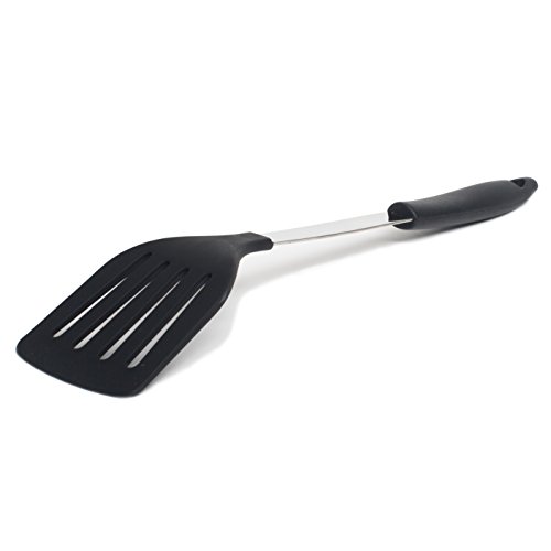 CuliChef Pfannenwender aus Edelstahl und Silikon – Solide Küchen Wender Spachtel in schwartz - 6