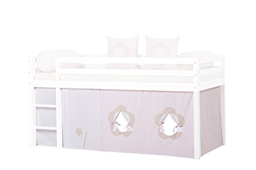 Blue Single Play Mid Sleeper Solid Pinewood 90 X 200 Cm Hoppekids