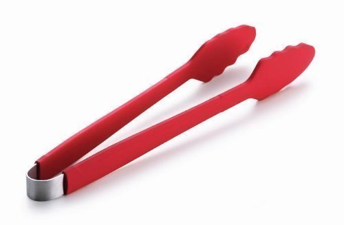 LotusGrill Grillzange Feuerrot! Speziell entwickelt für den raucharmen Holzkohlegrill/Tischgrill