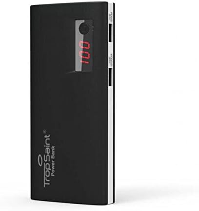 External Battery Charger 15000mAh - Dual USB Power Bank with Flashlight Fast Charging for any iPhone (Inc Plus), Galaxy S3 S4 S5 S6 Edge, Samsung Tab, iPad Mini/ Air / Pro etc. Portable and Powerful - Black
