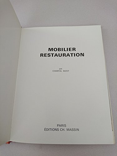 Book's Cover of Mobilier Restauration
