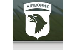 SASSYSTICKERS Faststicker Autocollant 101 St Airborne Screaming Eagles Wwii Blanc