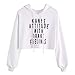Produktbild MEIbax Damen Casual Hoodie Brief Gedruckt Sweatshirt Langarm Pullover Tops Bluse T-Shirt Oberteile Kapuzenpullover