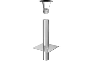 SCHORNSTEIN-ZENTRALLAGER Schornsteinverlängerung Kaminverlängerung einwandig DN Ø 160 mm 0,5 m + Haube