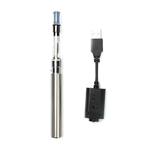 Yeleo Trosetry Cigarette Électronique, Batterie Rechargeable Ego CE4, 1100mah + Atomiseur CE4 1,6ml, 10 Couleurs, Sans Nicotine(argent)