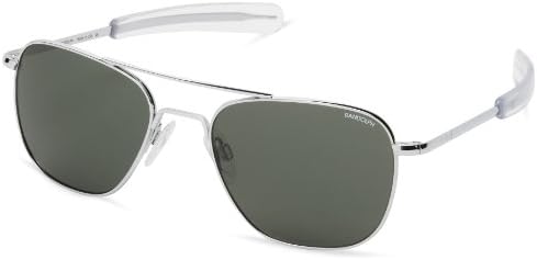 Randolph Engineering Aviator Bright Chome Bayonet 58mm Grey Sunglasses