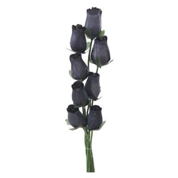 Roses En Bois Noir 8 Tiges Simples Rose Dans Un Petit Bouquet De Fleurs