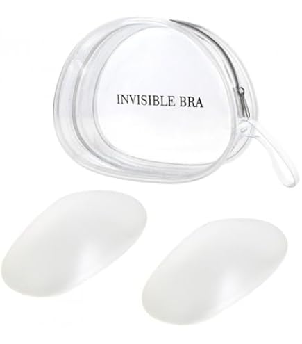KLVGTIFS Siliconen dragers, zelfklevende antislip schouderkussens, onzichtbare schouders, zacht en ademend, herbruikbaar, siliconen dragers, voor dames en heren, blazerblouse, transparant