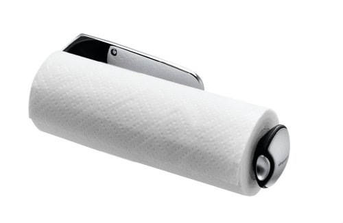 SIMPLEHUMAN – Küchenrollenhalter Küchenrolle mit Wandhalterung Küchenpapierhalter Rollenhalter Wandrollenhalter, 125 x 76 x 282 mm – in Edelstahl - 3
