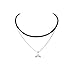 Produktbild ODN Meerjungfrau Schwanz Multilayer Halskette Silber Charm Schwarz Choker