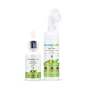 Mamaearth Tea Tree Anti-Acne Combo (Tea Tree Face Serum 30ml + Tea Tree Foaming Face Wash 150ml)