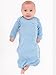 American Apparel Infant Baby Rib Long Sleeve Gown - Heather Grey / 3-6M