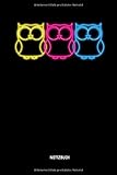  Notizbuch: 80er Retro Neon Eulen - Lustiges Liniertes Eulen Notizbuch. Tolle Zubehör & Geschenk Idee für Eulen Liebhaber.