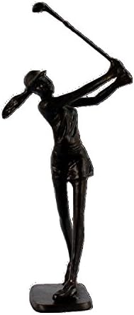 Elur AI/441 Golfer Lady Iron Figurine, Mocha, 9x13x29 cm