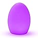 Produktbild PK Green Erstklassige Nachtlicht LED Batteriebetrieben | Höhe 19cm | Tischlampe Modern Farbwechsel | Stimmungslicht Ei RGB für Schlafzimmer, Wohnzimmer, Kinderzimmer | Sensorisches Spielzeug Kinder