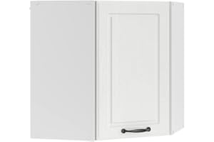 Vicco mobile angolare da cucina R-line, Bianco casa di campagna/Bianco, 57 cm