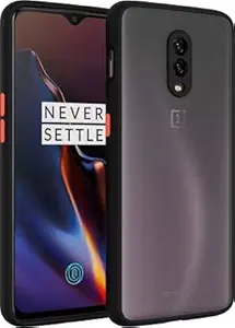 Indiacase Smoke for 1+6T Case, Poly-Chromatic Independent Button Matte Finish Back Shockproof Protective Anti Scratch Cover Case Designed for 1+6T (Black)