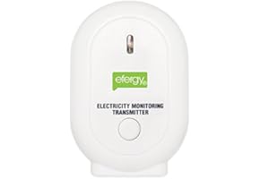 efergy Elite Transmitter - White, Additional for Energy Monitors, Wireless Transmission up to 150ft in Open Area