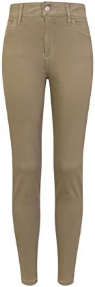 Ex Marks &amp; Spencers 9334 Collection 5 Pocket Jeggings with Added Stretch - Colour: Khaki Mix, Size: 16 Leg Length: Short