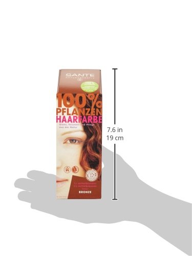 SANTE Naturkosmetik Pflanzen-Haarfarbe Pulver bronze (100 g) - 5